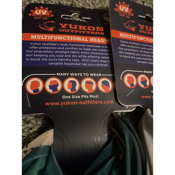 YUKON OUTFITTERS Sun Protection SPF 50 Lot 3 Sky Blue Hiking Tie Dye - Picture 6 of 6